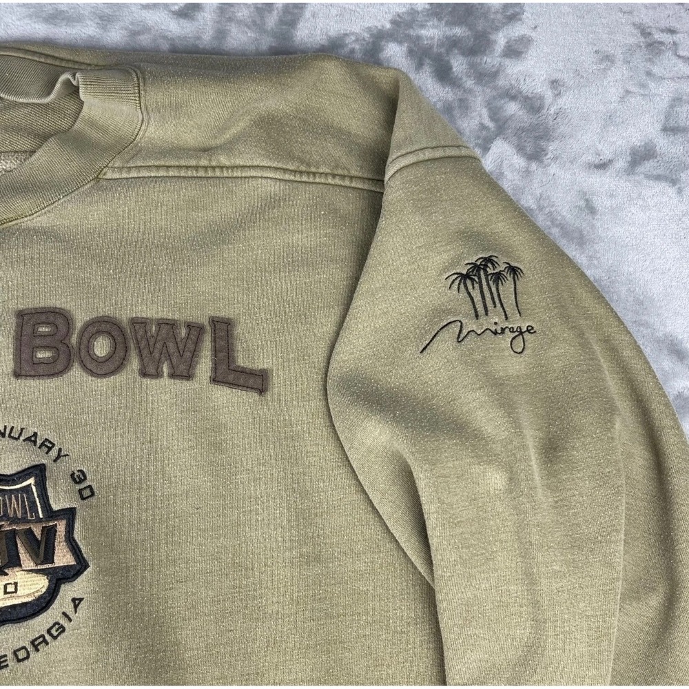 Super Bowl XXXIV 2000 Vintage Puma Sweatshirt Mens XXL Beige Excellent NFL - Picture 4 of 7